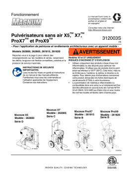 Graco 312003S, X5, X7, ProX7 and ProX9 Airless Sprayers Manuel du propriétaire