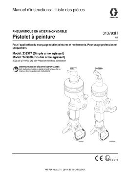 Graco 313793H - Single Acting and Double Acting Paint Spray Guns for RoadLazer RoadPak Line Striping System Manuel du propriétaire