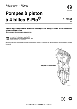 Graco 312999T - E-Flo 4-Ball Pumps Repair-Parts Manuel du propriétaire