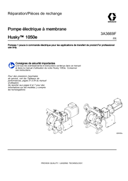 Graco 3A3669F, Pompe électrique à membraneHusky™ 1050e Manuel du propriétaire