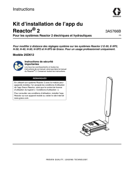 Graco 3A5776B, Kit d’ Manuel du propriétaire