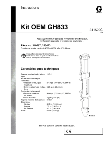 Graco 311520C - GH833 OEM Kit Mode d'emploi | Fixfr