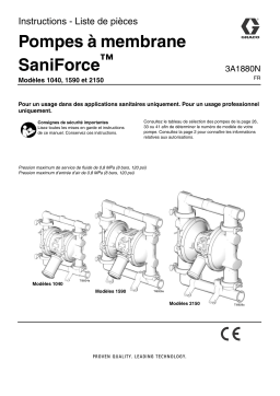 Graco 3A1880N, SaniForce Diaphragm Pumps Mode d'emploi