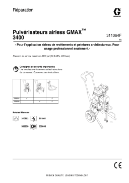 Graco 311064F - GMAX 3400 Airless Sprayers, Repair Manuel du propriétaire