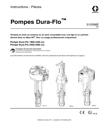 Graco 312598E,Pompes Dura-Flo™ Mode d'emploi | Fixfr