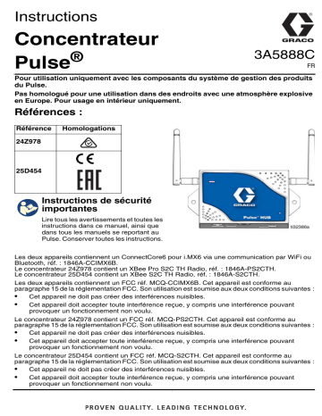 Graco 3A5888C, Concentrateur Pulse, Français Manuel du propriétaire | Fixfr
