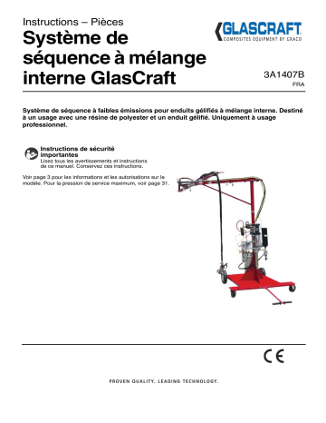 Graco 3A1407B - GlasCraft Chop System, Internal Mode d'emploi | Fixfr