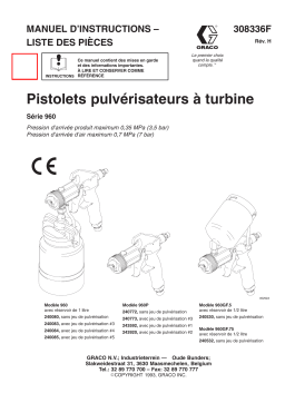 Graco 308336h , Pistolets pulvérisateurs à turbine Manuel du propriétaire