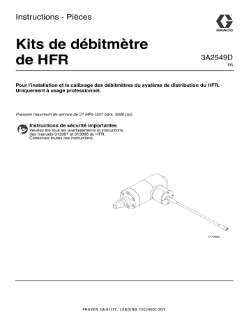 Graco 3A2549D - HFR Flow Meter Kits Manuel du propriétaire | Fixfr