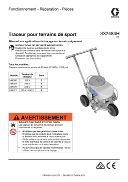 Graco 332484H - Traceur pour terrains de sport Fonctionnement - Réparation - Pièces Manuel du propriétaire