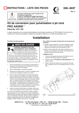 Graco 308483a , Kit de conversion pour pulvérisation à jet rond PRO AA5500 Manuel du propriétaire