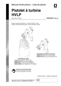 Graco 309205Fp - HVLP-Turbine Gun Mode d'emploi