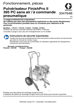 Graco 334764B - FinishPro II 395 PC Airless/Air-Assisted Sprayers Manuel du propriétaire