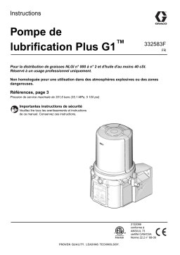 Graco 332583F - Pompe de lubrification Plus G1 Mode d'emploi