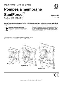 Graco 3A1880U, SaniForce Diaphragm Pumps Mode d'emploi