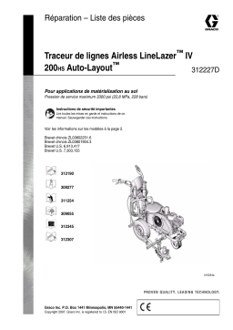 Graco 312227D LineLazer™ IV 200HS Auto-Layout™ Airless Linestriper System, Repair - Parts List Manuel du propriétaire