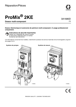 Graco 3A1680D, ProMix 2KE Plural Component Proportioner, Repair/Parts Manuel du propriétaire