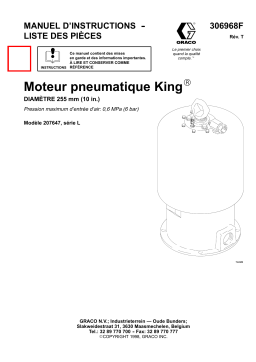 Graco 306968t , Moteur pneumatique King Manuel du propriétaire