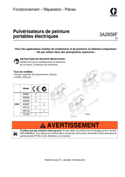 Graco 3A2858F - Electric Hand-Held Paint Sprayers Manuel du propriétaire