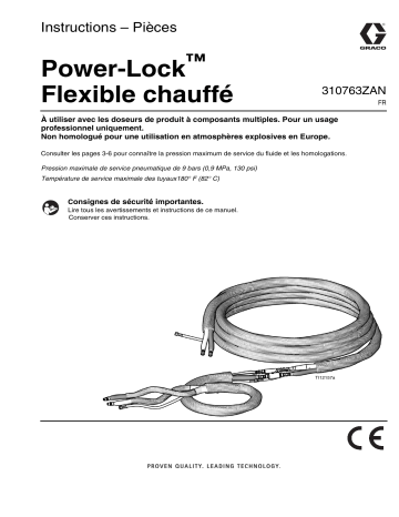 Graco 310763ZAN, Power-Lock Flexible chauffé Mode d'emploi | Fixfr