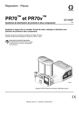 Graco 3A1598F, PR70 and PR70v, Repair - Parts Manuel du propriétaire