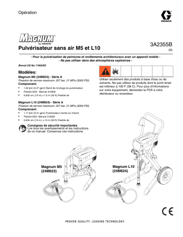 Graco 3A2355B - Magnum M5 and L10 Airless Sprayers Manuel du propriétaire | Fixfr