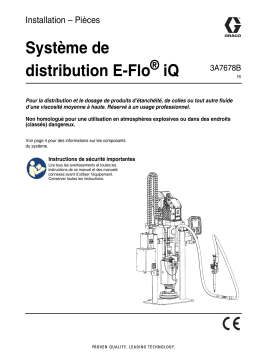 Graco 3A7678B, Systèmes d’alimentation E-Flo IQ Manuel du propriétaire