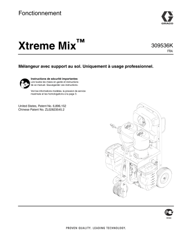 Graco 309536K, Xtreme Mix Manuel du propriétaire | Fixfr