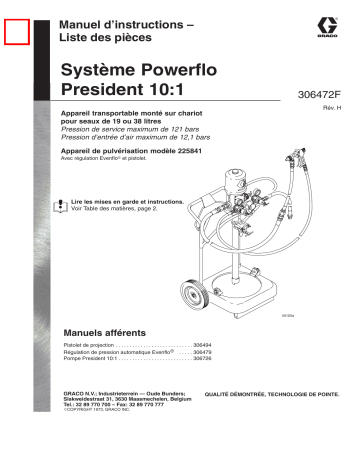 Graco 306472h , Système Powerflo President 10:1 Manuel du propriétaire | Fixfr