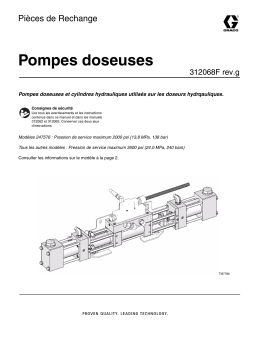 Graco 312068Fg - Proportioning Pump Manuel du propriétaire