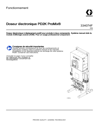 Graco 334074F, Doseur électronique PD2K ProMix®, Fonctionnement, Français Manuel du propriétaire | Fixfr