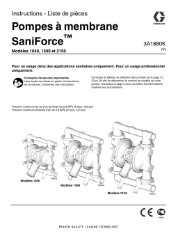 Graco 3A1880K, SaniForce Diaphragm Pumps Mode d'emploi