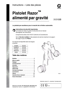 Graco 312103B- Razor Gravity Feed Gun Manuel du propriétaire