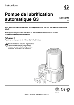 Graco 3A0998M, G3 Automatic Lubrication Pump Mode d'emploi