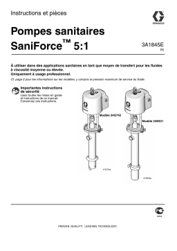 Graco 3A1845E, SaniForce 5:1 Sanitary Pumps Mode d'emploi