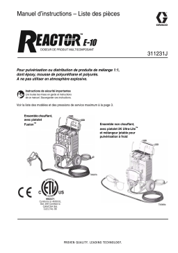 Graco 311075J - Reactor E-10 Mode d'emploi