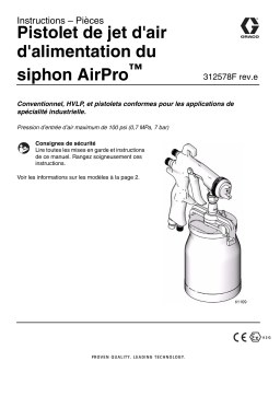 Graco 312578Fe - AirPro Siphon Feed Airspray Gun Mode d'emploi