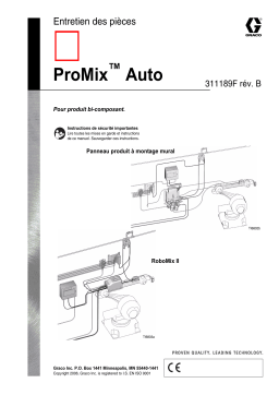 Graco 311189b , Entretien ProMix Auto Manuel du propriétaire