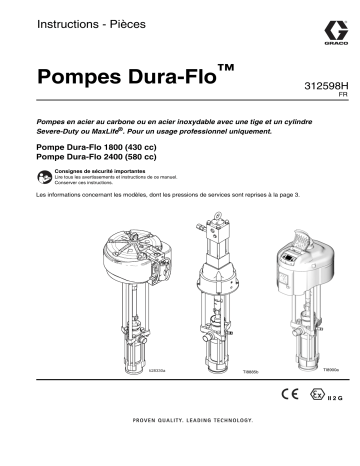 Graco 312598H, Pompes Dura-Flo Mode d'emploi | Fixfr