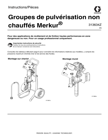 Graco 313634Z, Groupes de pulvérisation non chauffés Merkur Mode d'emploi | Fixfr