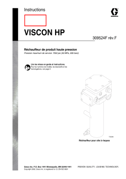 Graco 309524f , VISCON HP Réchauffeur de produit haute pression Manuel du propriétaire