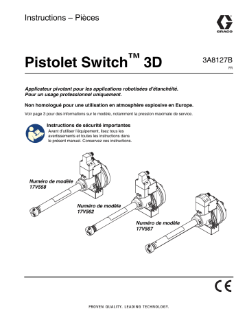 Graco 3A8127B, Pistolet Switch 3D Mode d'emploi | Fixfr