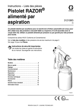 Graco 312108G, RAZOR Siphon Feed Gun Mode d'emploi