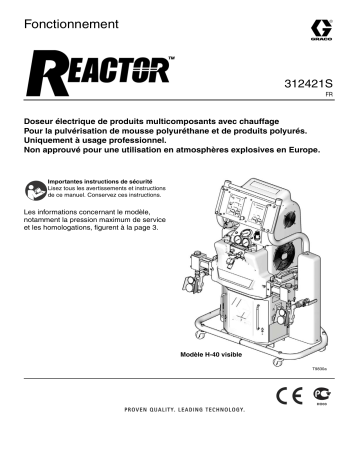 Graco 312421S, Reactor, Hydraulic Proportioners Manuel du propriétaire | Fixfr