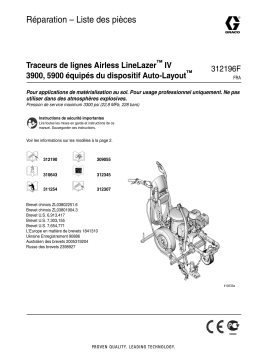 Graco 312196F, LineLazer™ IV 3900,5900 Auto-Layout™ System Airless LineStriper Manuel du propriétaire