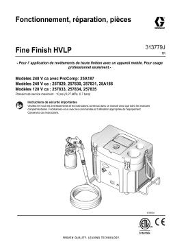 Graco 313779J, Fine Finish HVLP 7.0/9.0/9.5 Manuel du propriétaire