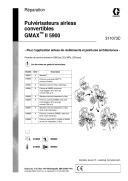 Graco 311073C, GMax II 5900 Convertible Airless Sprayers Manuel du propriétaire