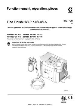 Graco 313779H, Fine Finish HVLP 7.0/9.0/9.5 Manuel du propriétaire