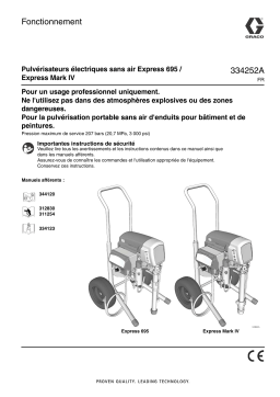 Graco 334252A - Express 695/ Express MarkIV Electric Airless Sprayers Manuel du propriétaire