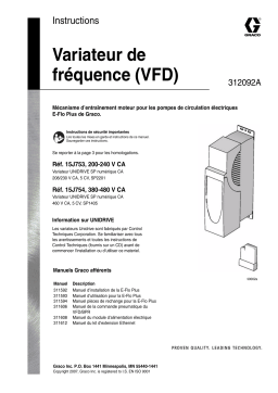 Graco 312092a Variable Frequency Drive Mode d'emploi